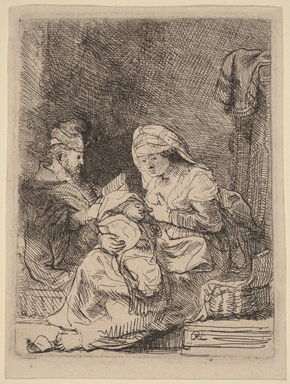 Pyhä perhe tekijältä Rembrandt van Rijn