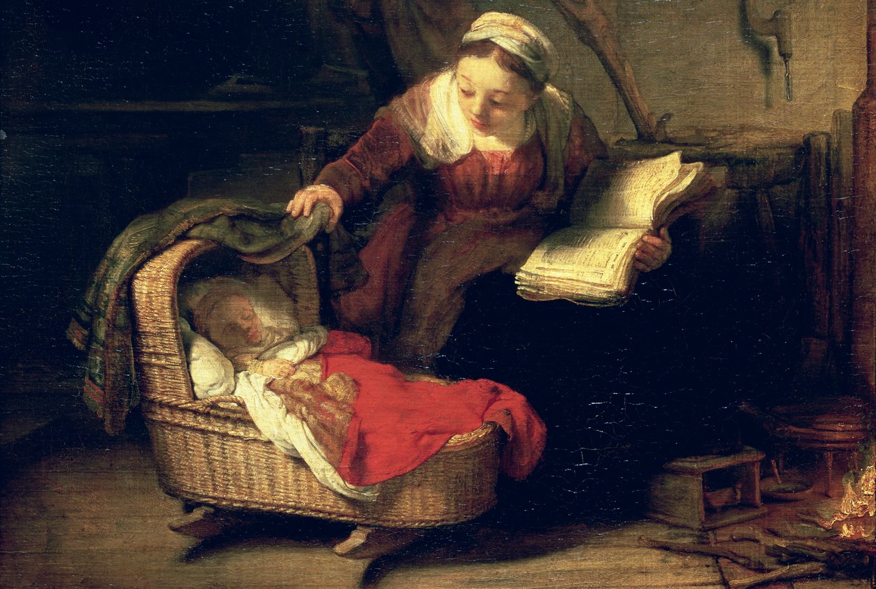 Pyhä perhe, n. 1645 (yksityiskohta 38052) tekijältä Rembrandt van Rijn