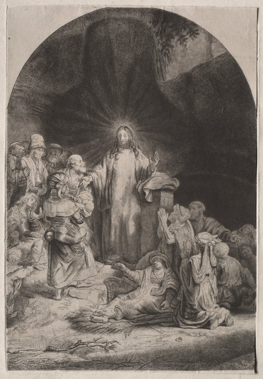 Sadan guldenin vedos tekijältä Rembrandt van Rijn