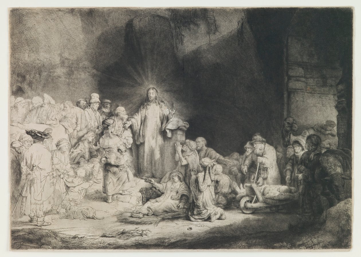 Sadan guldenin vedos tekijältä Rembrandt van Rijn