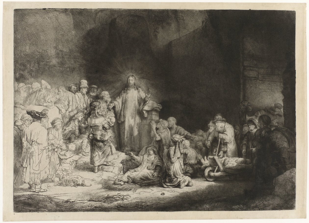 Sadan guldenin vedos tekijältä Rembrandt van Rijn