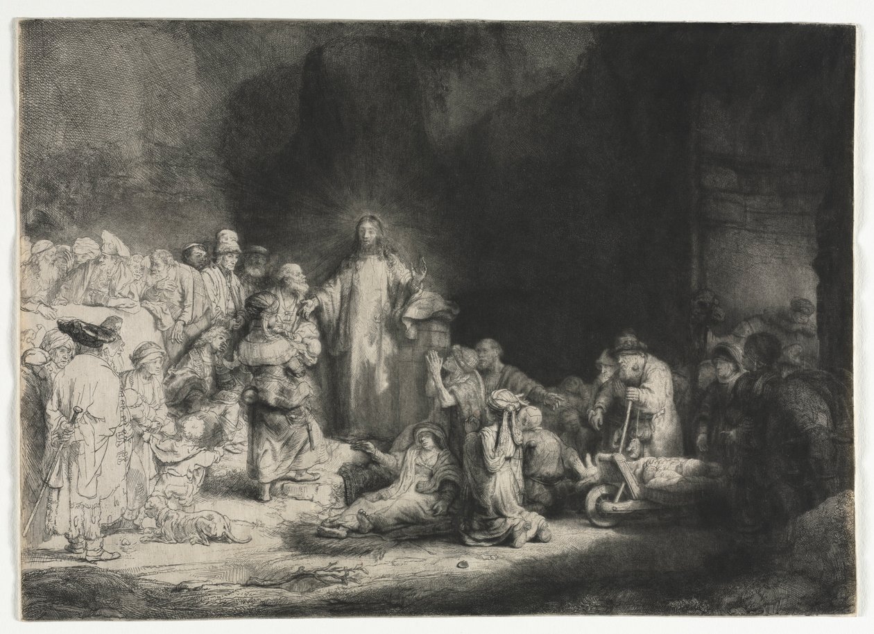 The Hundred Guilder Print, n. 1649. tekijältä Rembrandt van Rijn