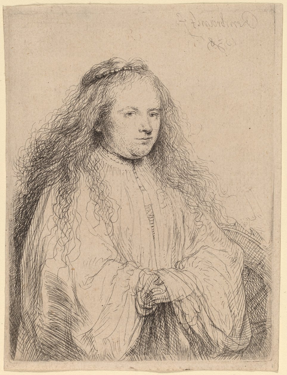 Pieni juutalainen morsian (Saskia pyhänä Katariinana) tekijältä Rembrandt van Rijn