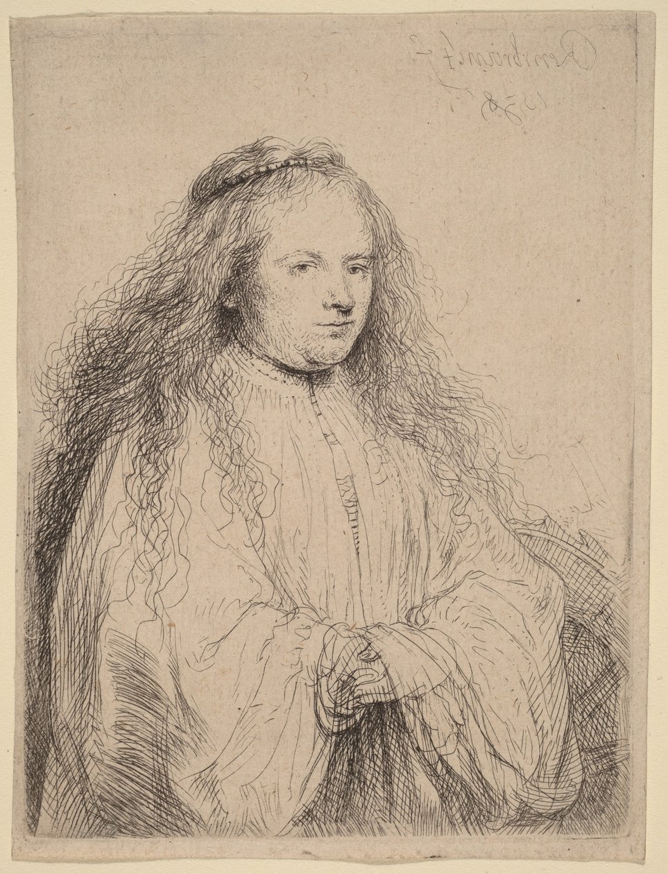 Pieni juutalainen morsian (Saskia pyhän Katariinan roolissa) tekijältä Rembrandt van Rijn
