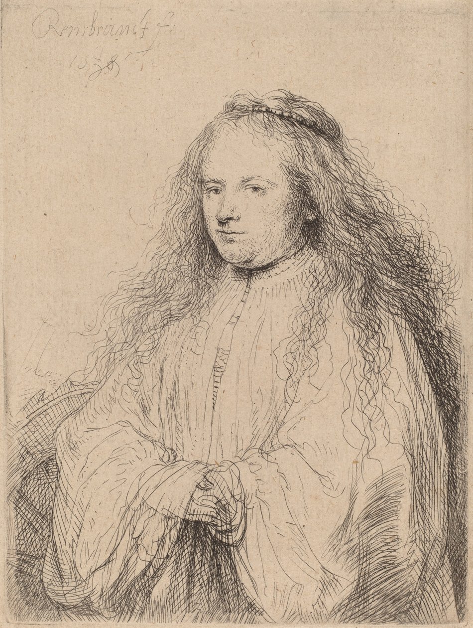 Pieni juutalainen morsian (Saskia pyhänä Katariinana), 1638 tekijältä Rembrandt van Rijn