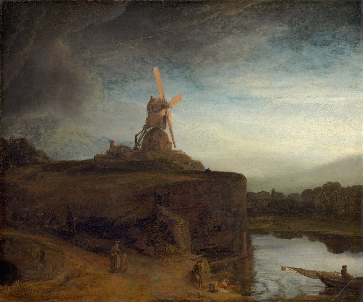 Mylly, 1645-48 tekijältä Rembrandt van Rijn