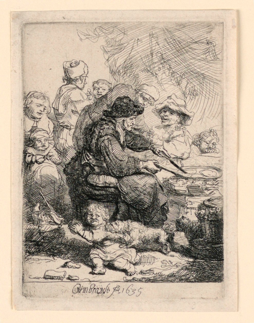 Pannukakkunainen tekijältä Rembrandt van Rijn