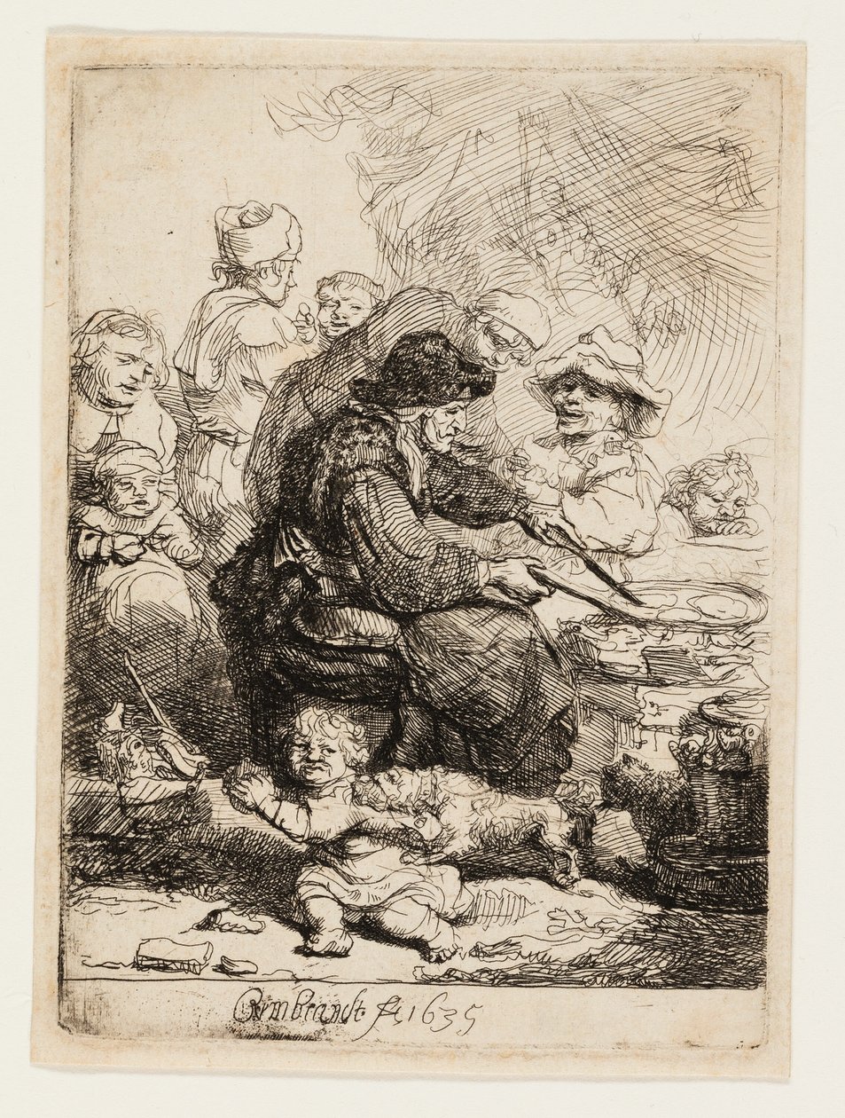 Pannukakkunainen tekijältä Rembrandt van Rijn