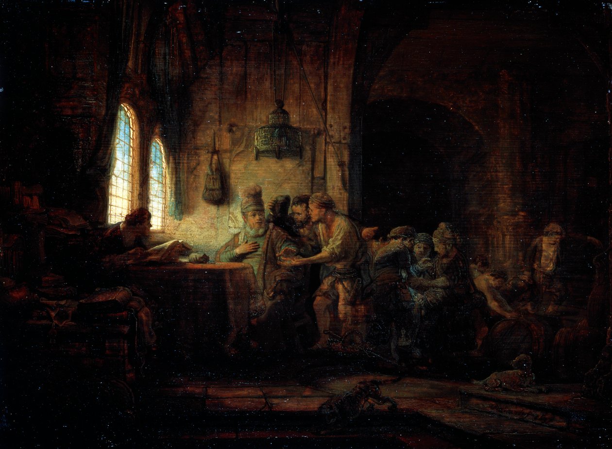 Vertaus viinitarhan työläisistä, 1637. tekijältä Rembrandt van Rijn