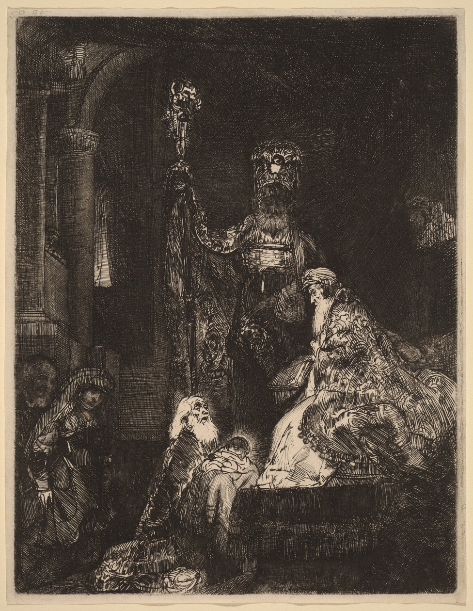 Esittely temppelissä ”pimeällä tavalla” tekijältä Rembrandt van Rijn