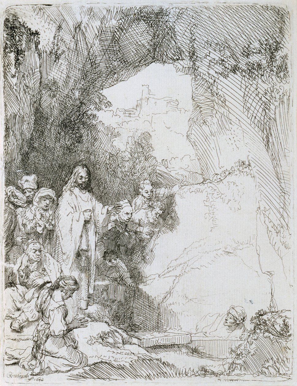 Lasaruksen herättäminen, 1642 tekijältä Rembrandt van Rijn