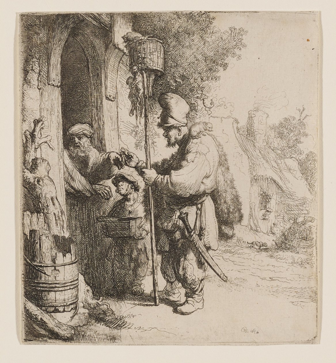 Rottamyrkyn myyjä tekijältä Rembrandt van Rijn