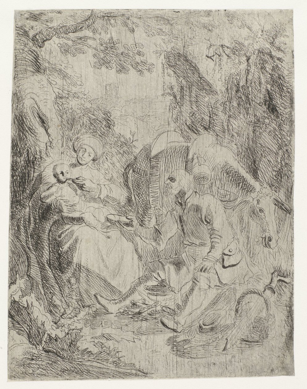 Loput Egyptiin pakenemisesta tekijältä Rembrandt van Rijn