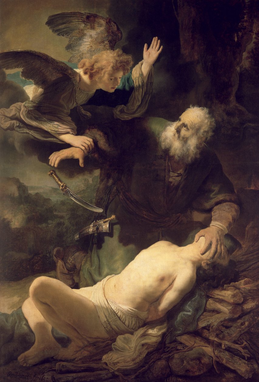 Abrahamin uhri, 1635 tekijältä Rembrandt van Rijn
