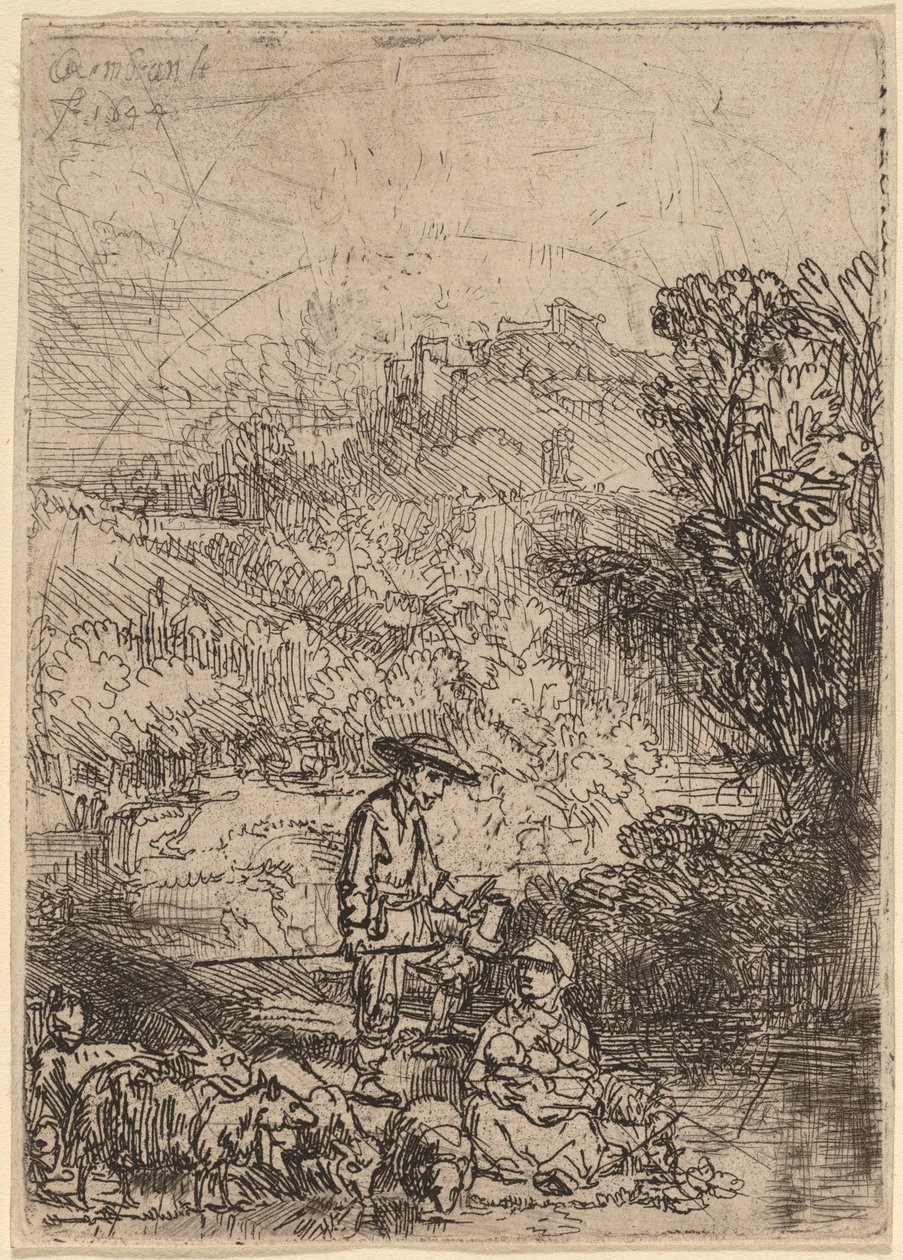 Paimen ja hänen perheensä tekijältä Rembrandt van Rijn