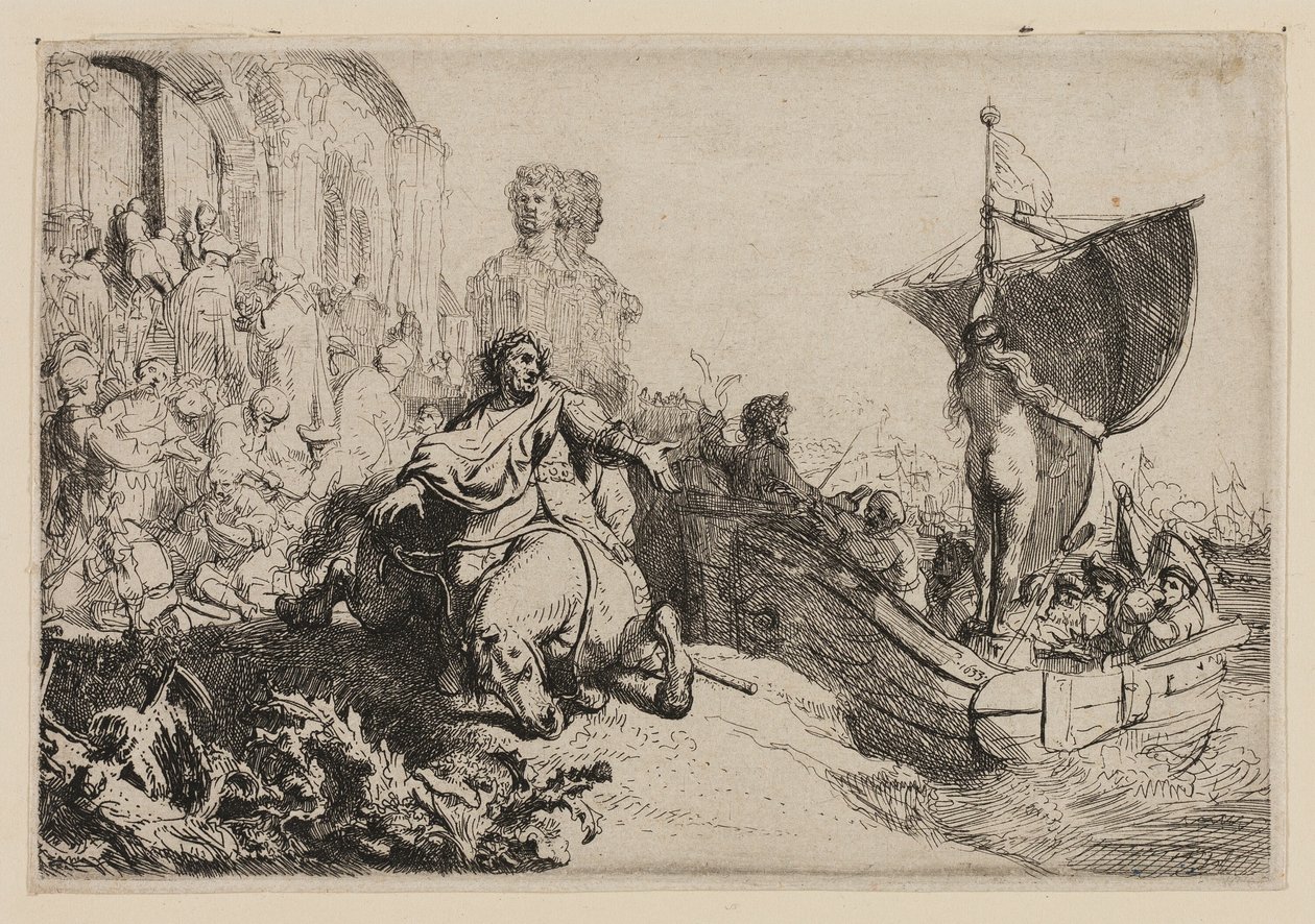 Onnenlaiva tekijältä Rembrandt van Rijn