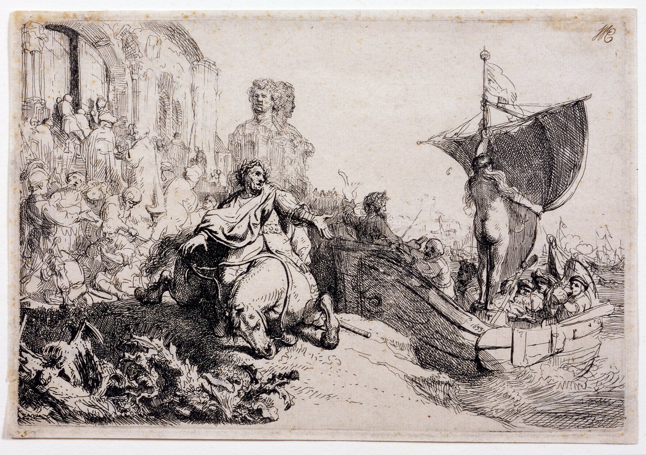 Onnenlaiva tekijältä Rembrandt van Rijn