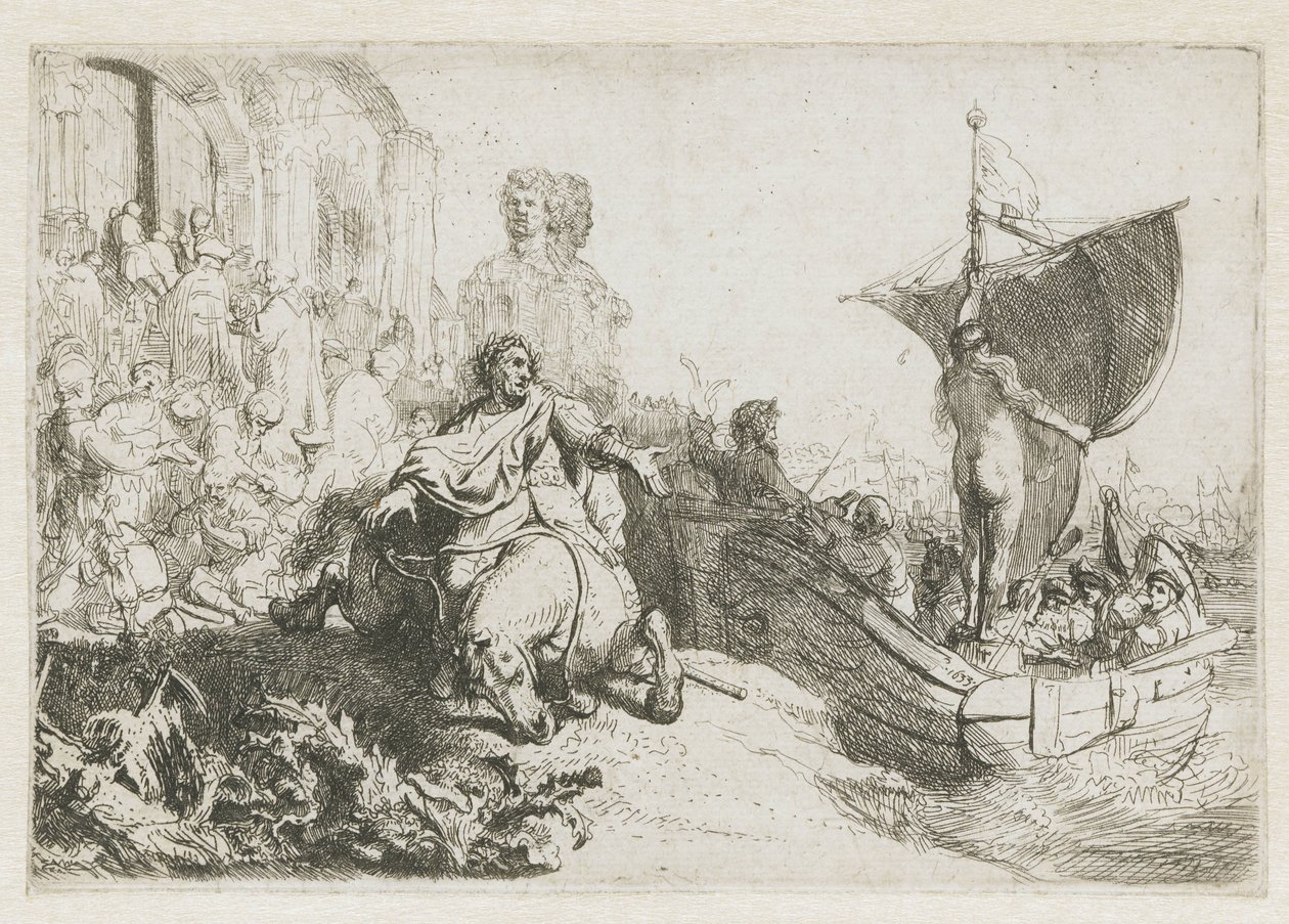 Onnenlaiva tekijältä Rembrandt van Rijn