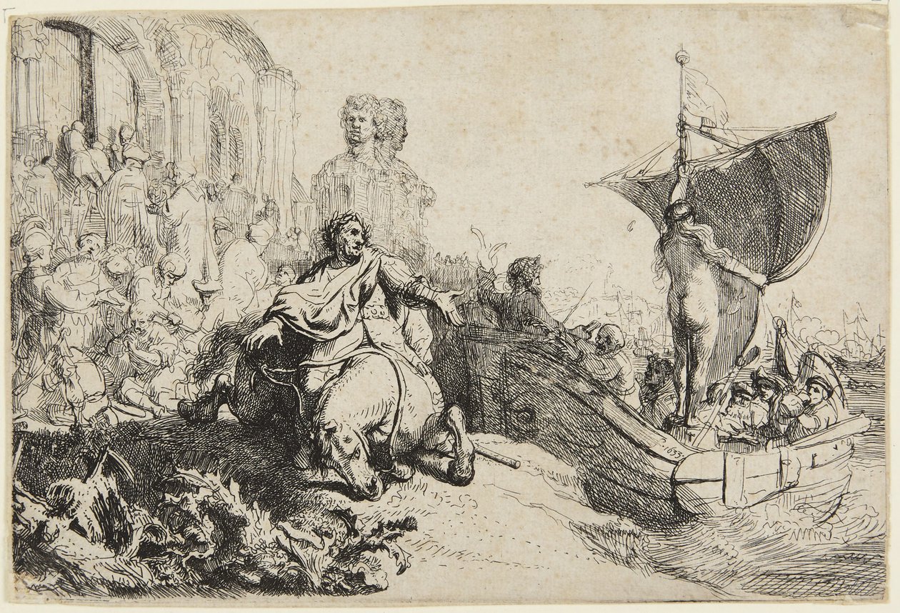 Onnen laiva tekijältä Rembrandt van Rijn