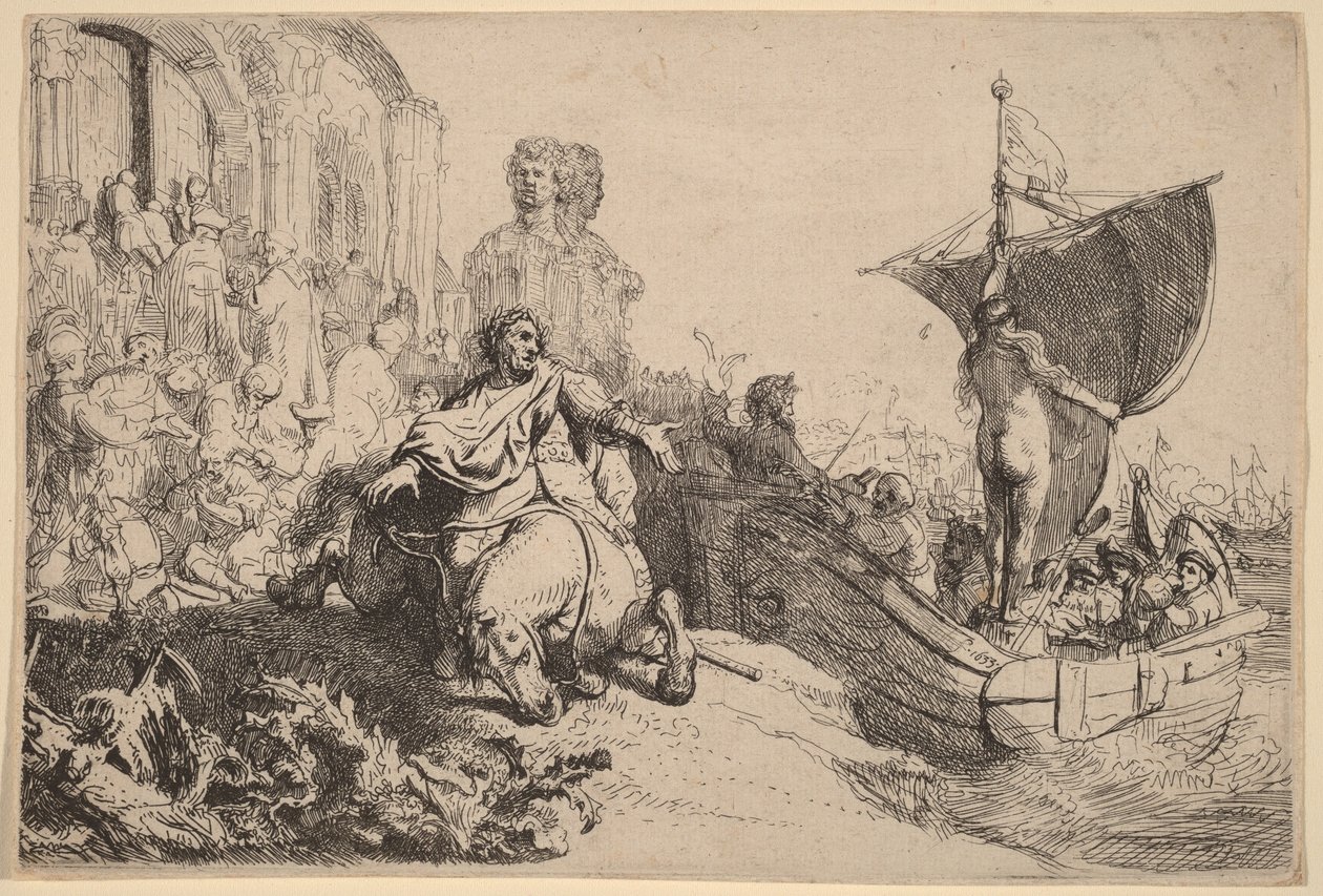 Onnen laiva tekijältä Rembrandt van Rijn