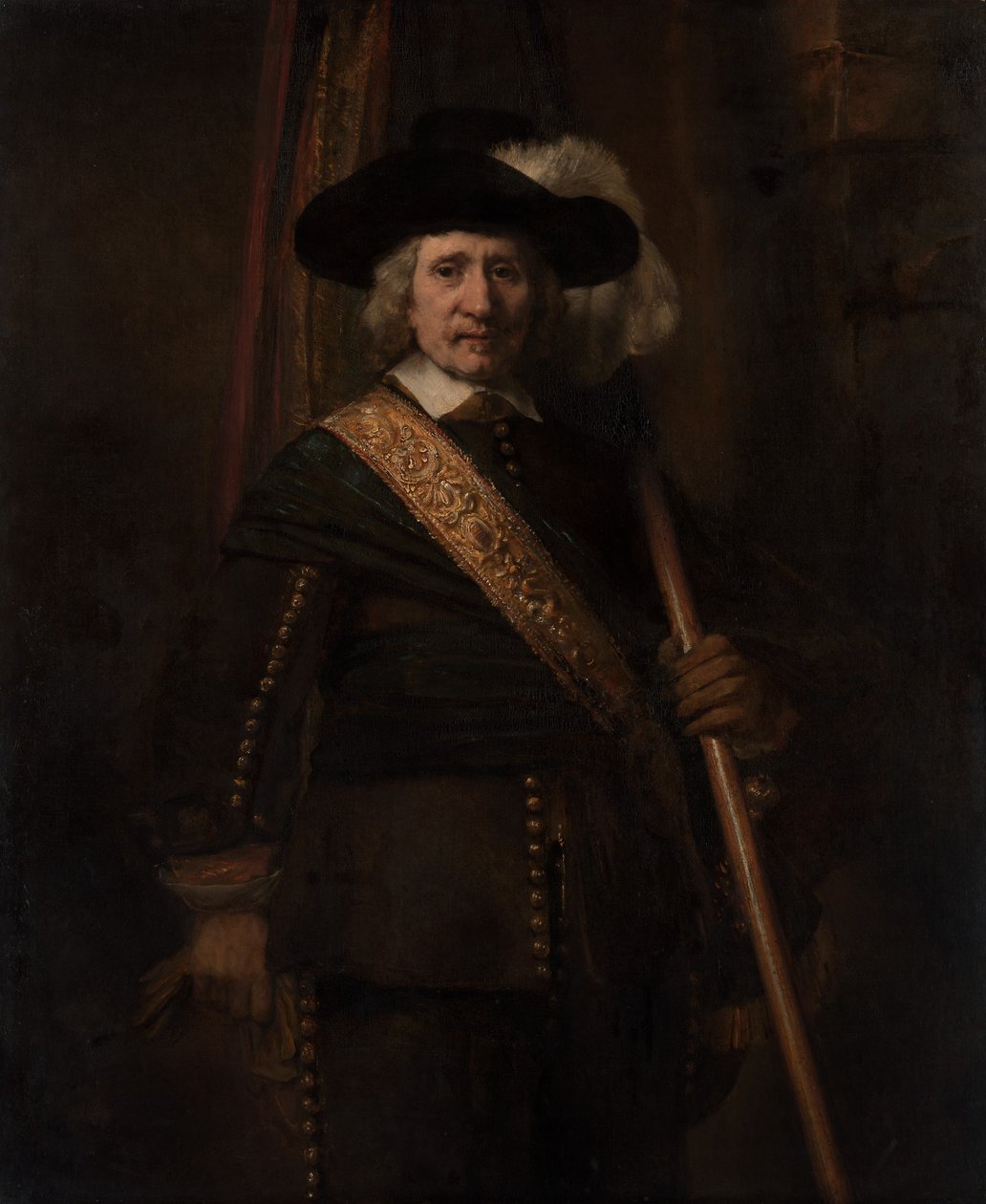 Standard Bearer Floris Soop, 1604-1657, 1654. tekijältä Rembrandt van Rijn