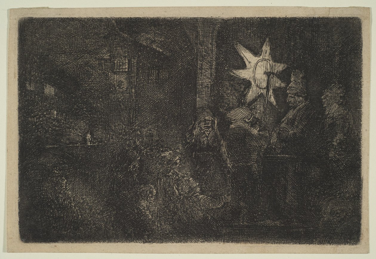 The Star of Kings: A Night Piece, n. 1651. tekijältä Rembrandt van Rijn