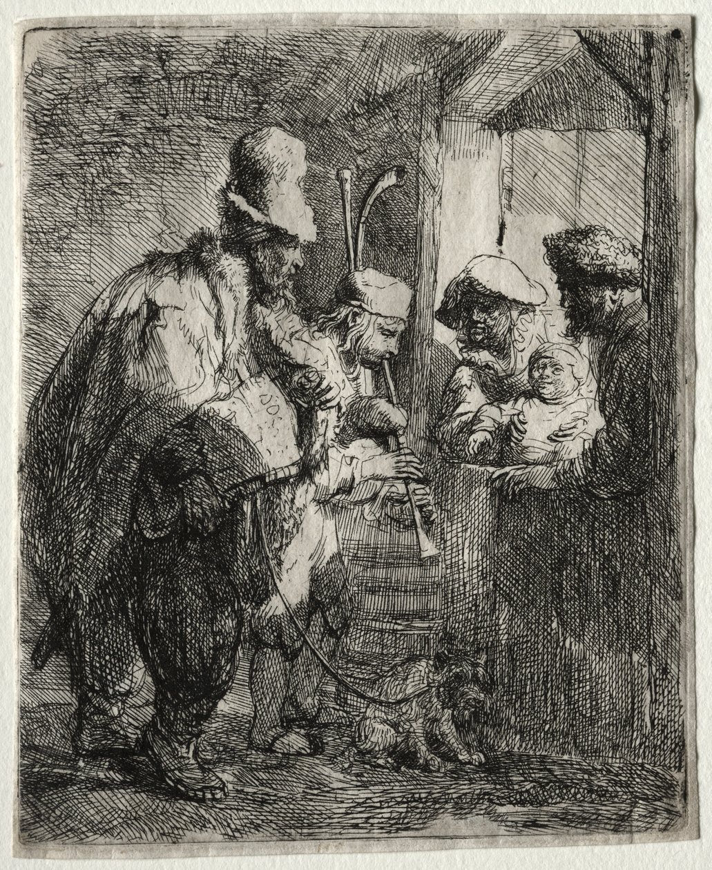 Kiertelevät muusikot, c. 1635. tekijältä Rembrandt van Rijn
