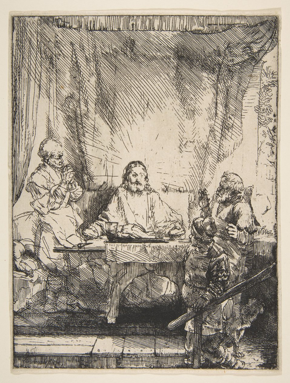 Illallinen Emmauksessa, 1654. tekijältä Rembrandt van Rijn
