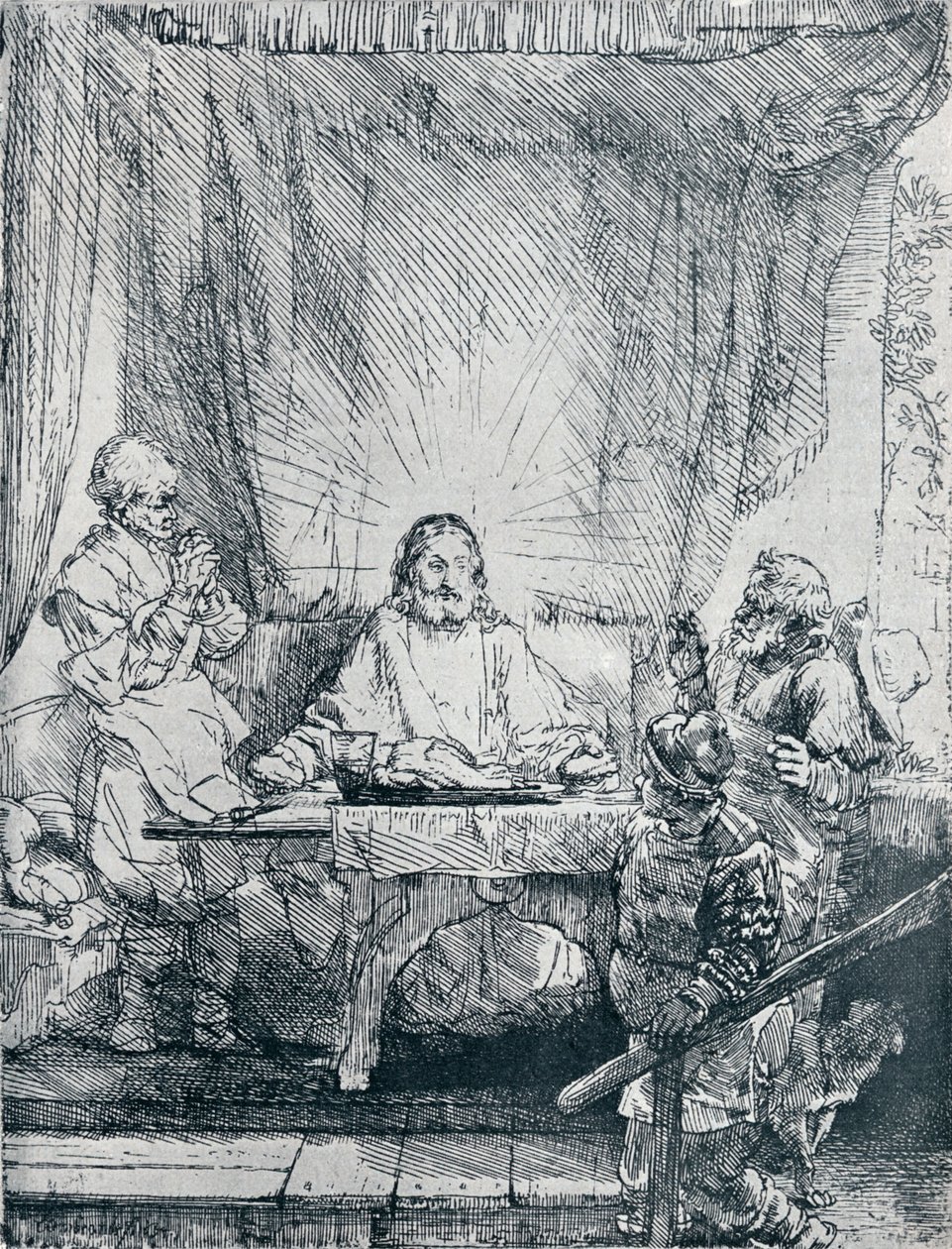 Illallinen Emmauksessa, 1654, 1903 tekijältä Rembrandt van Rijn