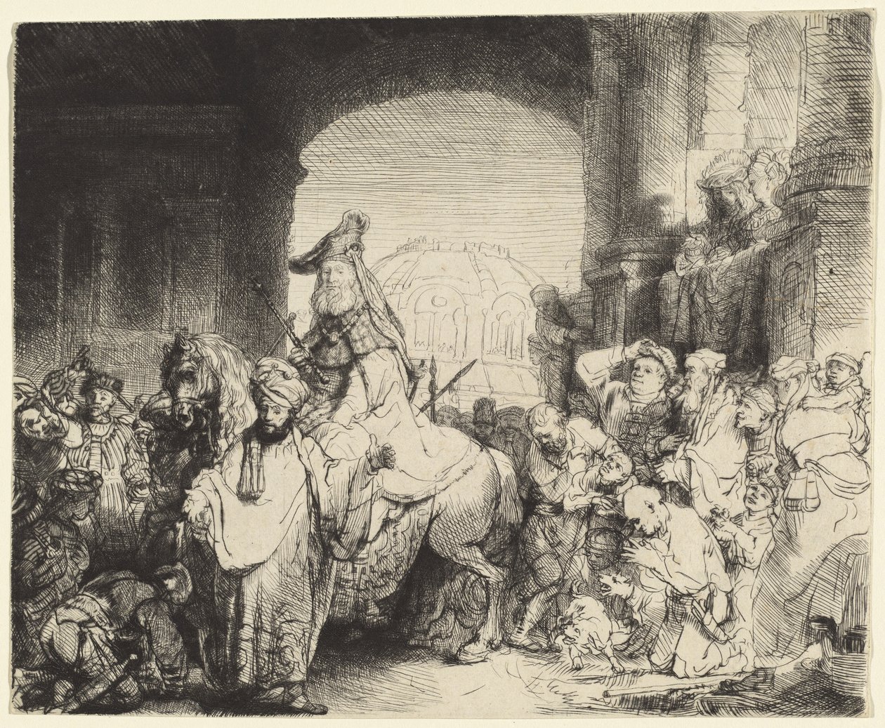 Mordekain voitto tekijältä Rembrandt van Rijn