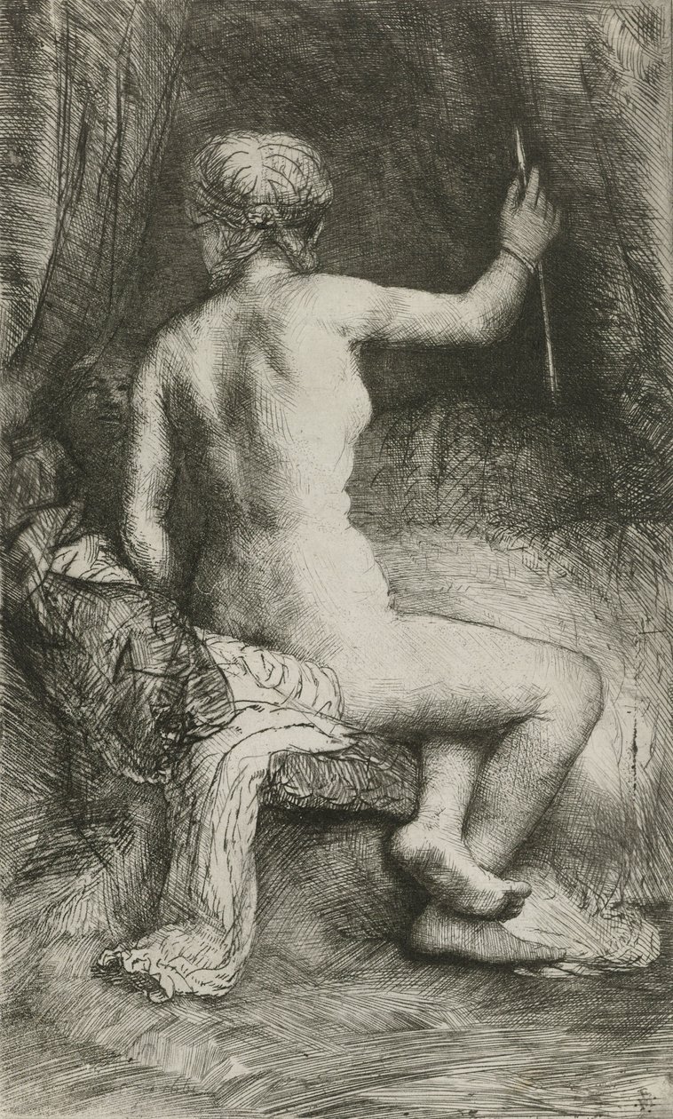 Nainen nuolen kanssa, 1661 tekijältä Rembrandt van Rijn