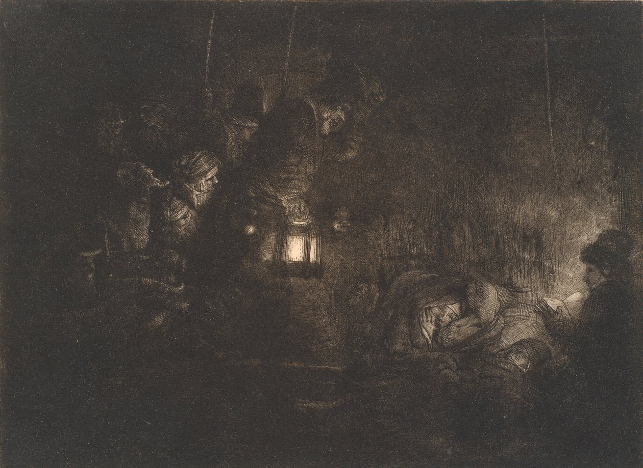 Paimenten palvonta: yöpala tekijältä Rembrandt van Rijn