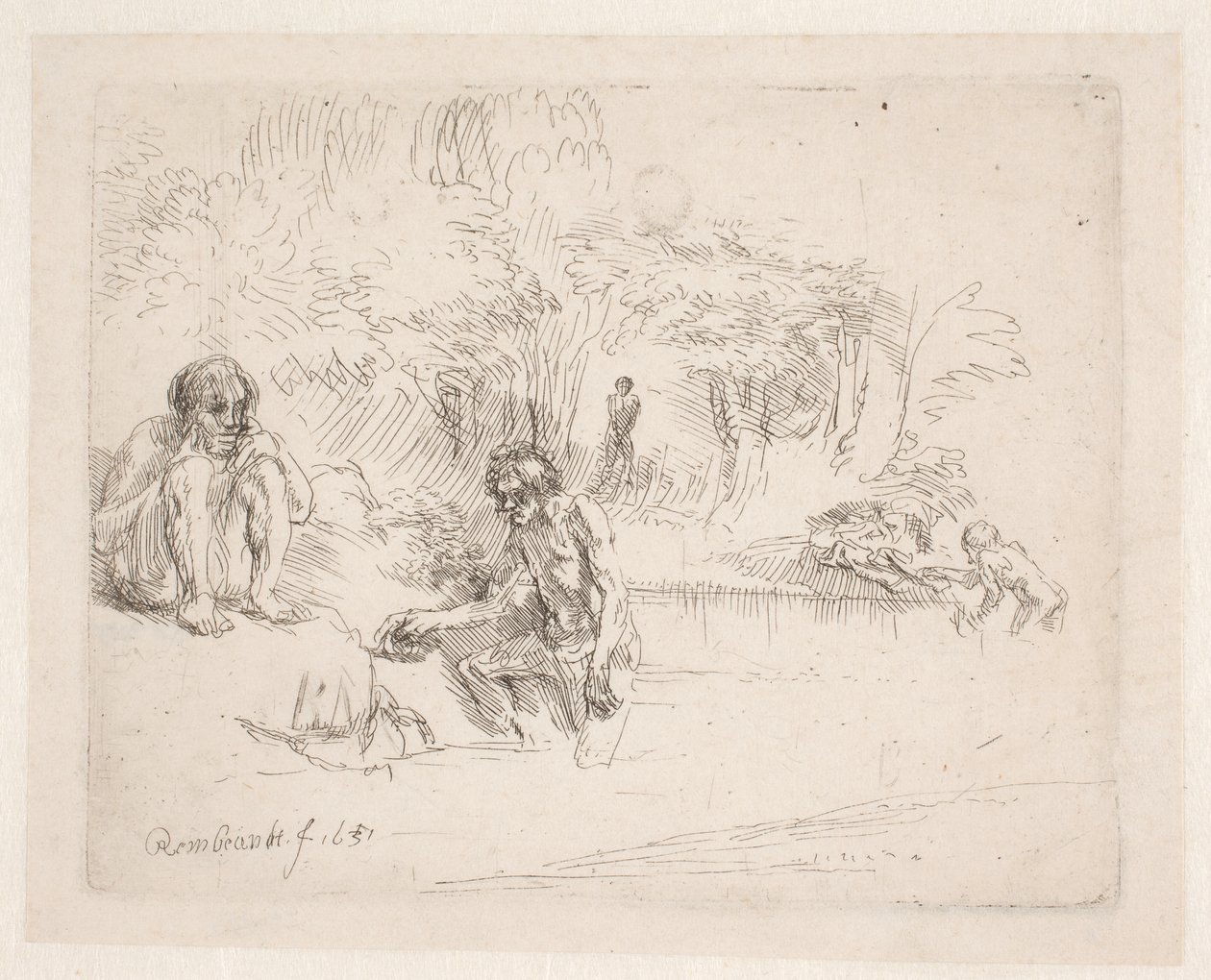 Uimarit tekijältä Rembrandt van Rijn