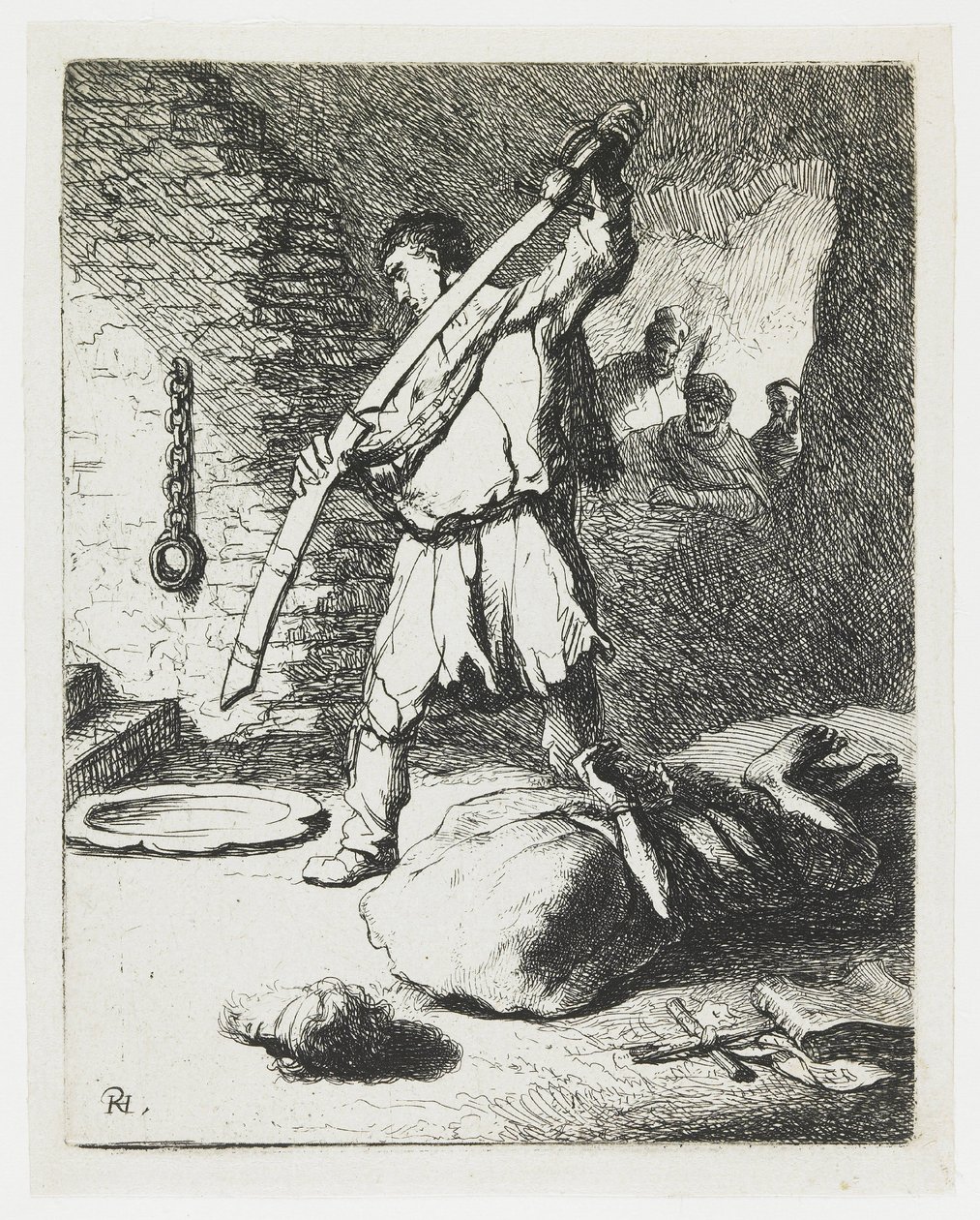 Pyhän Johannes Kastajan mestaus tekijältä Rembrandt van Rijn