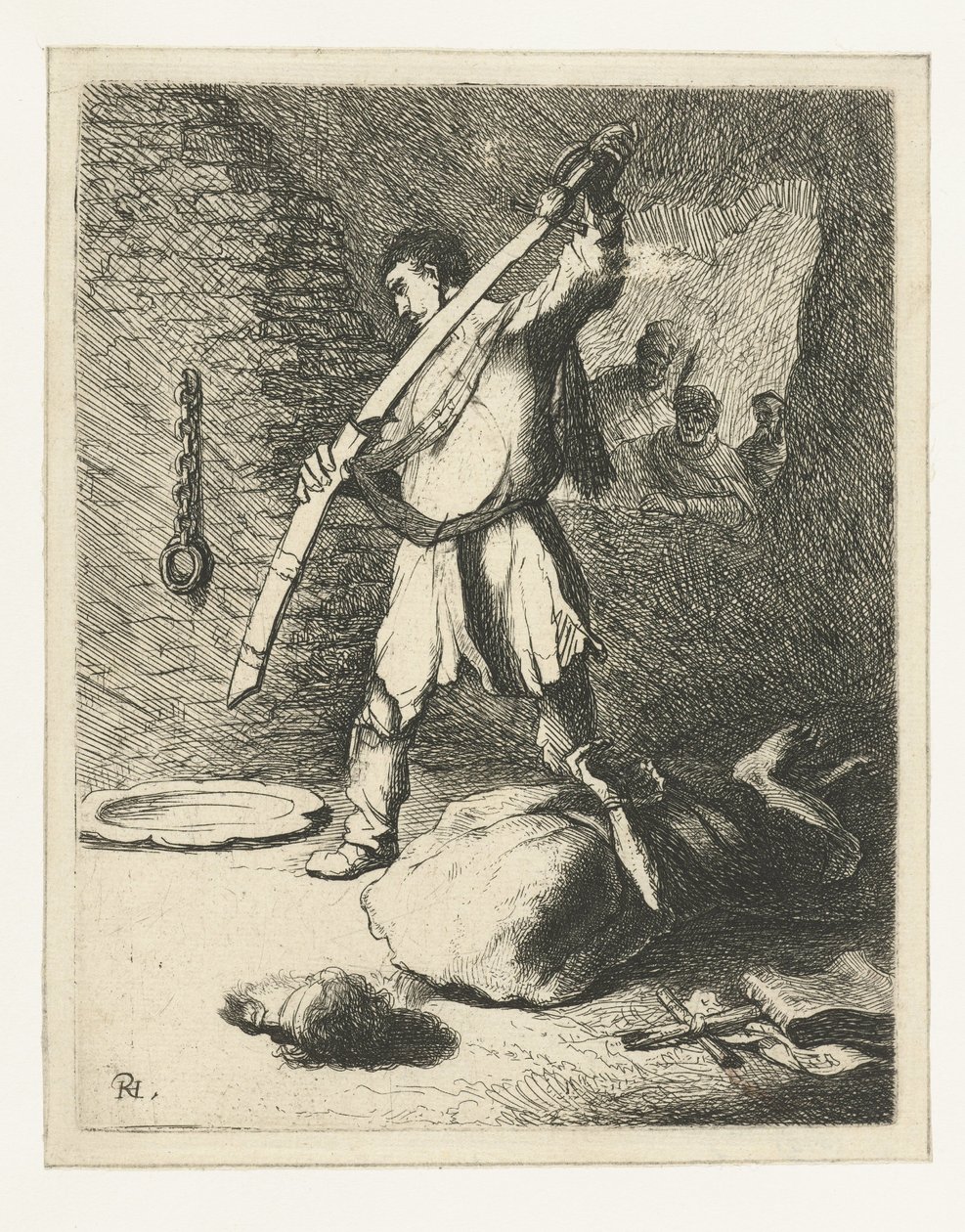 Pyhän Johannes Kastajan mestaus tekijältä Rembrandt van Rijn