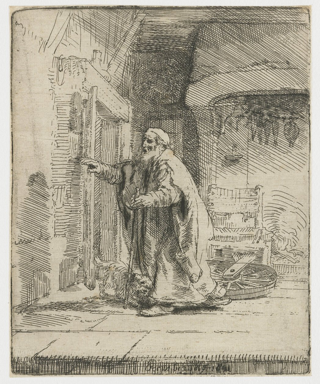 Tobitin sokeus: suurempi levy tekijältä Rembrandt van Rijn