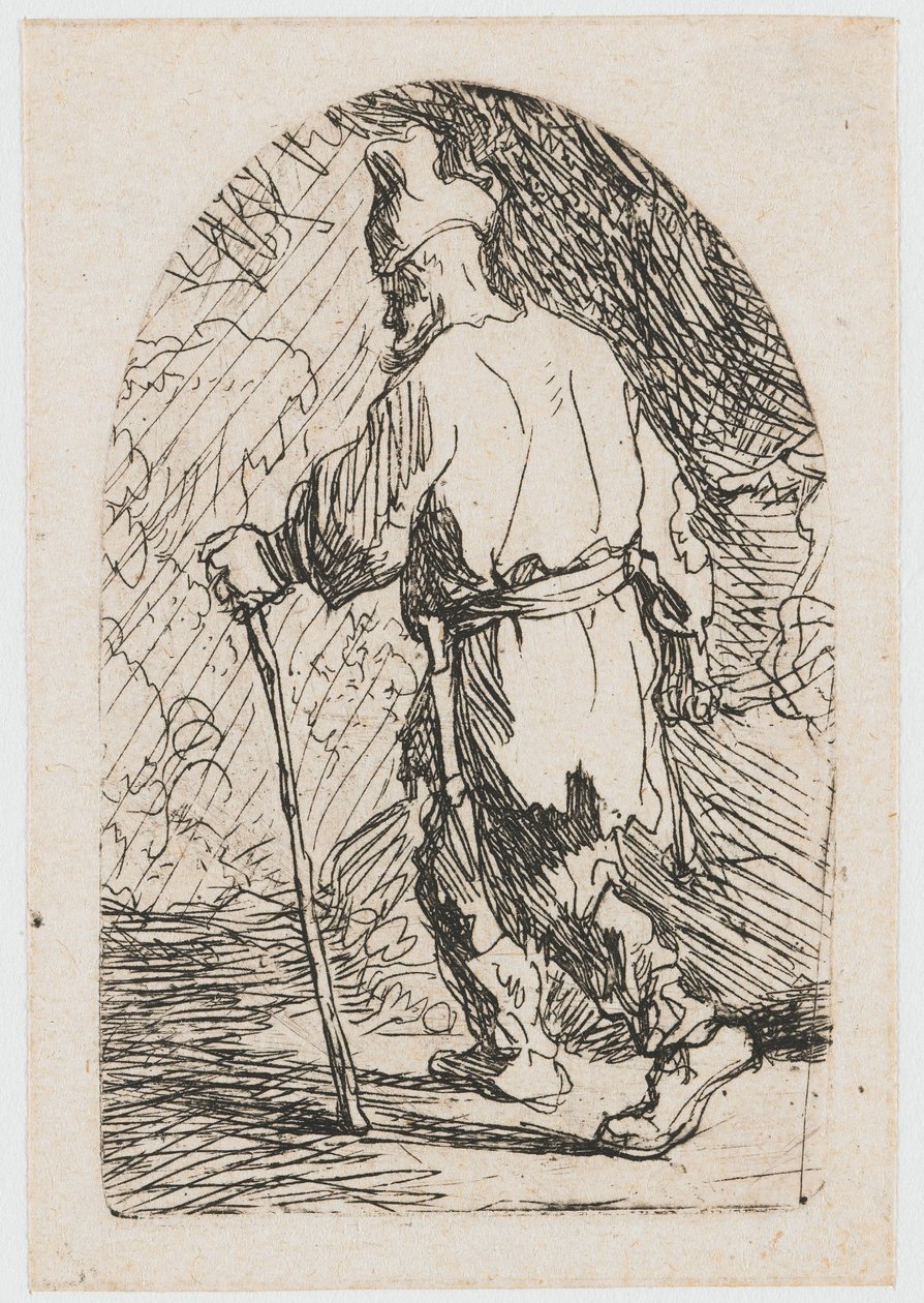 Pako Egyptiin: luonnos: Pyhä Joosef tekijältä Rembrandt van Rijn