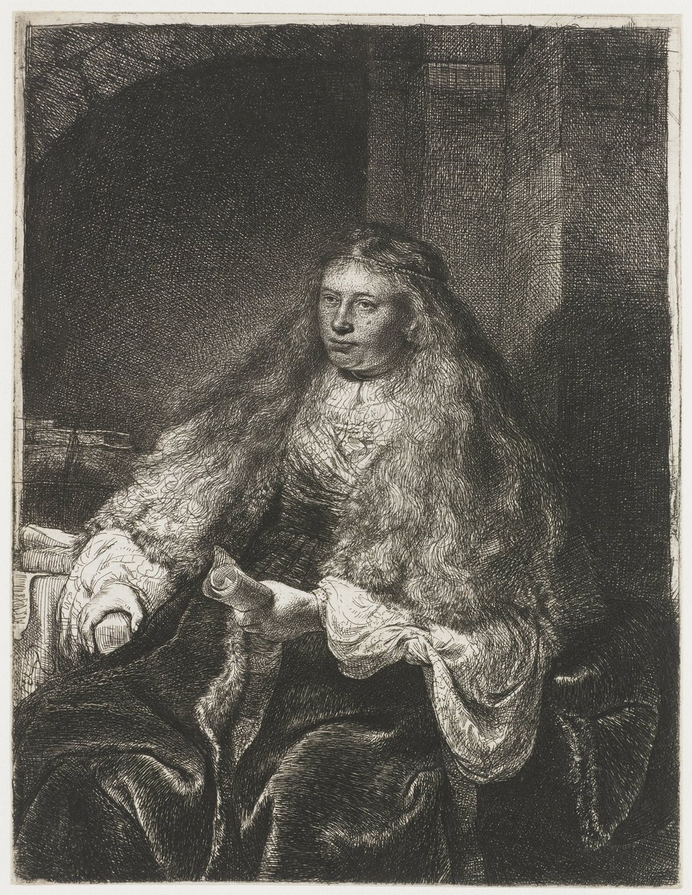 Suuri juutalainen morsian tekijältä Rembrandt van Rijn
