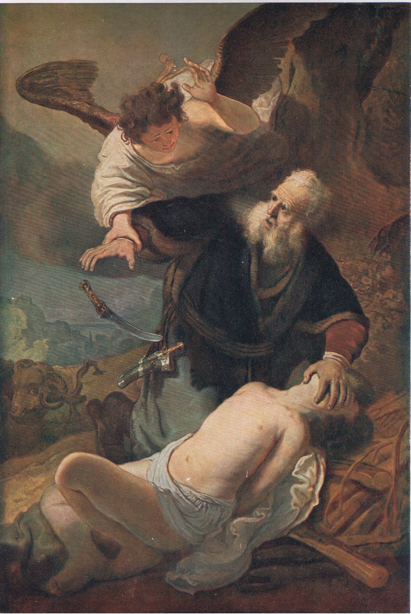 Iisakin uhri, Bibbys Annual, 1916-1917. tekijältä Rembrandt van Rijn