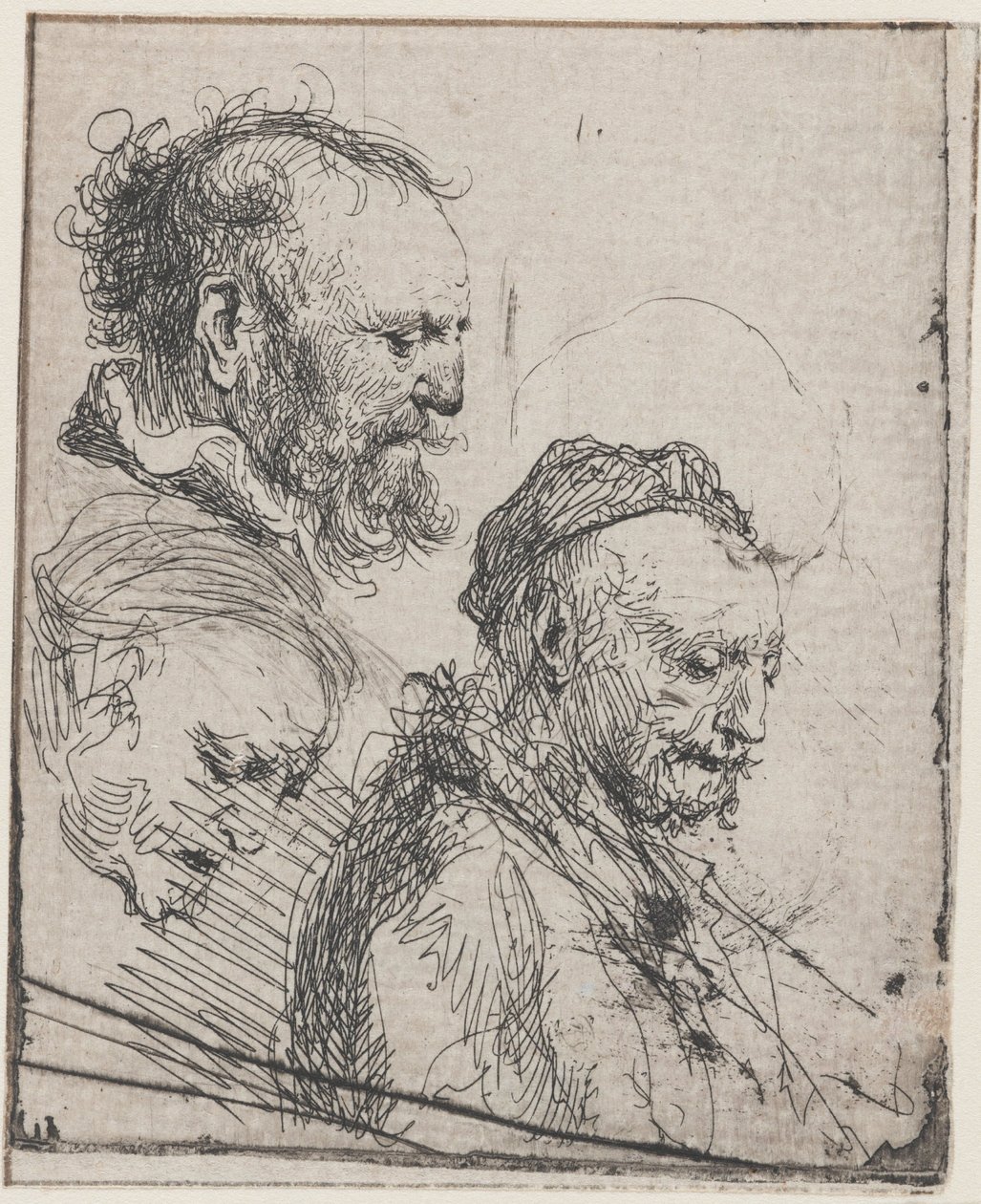 Kolme tutkimusta vanhojen miesten päistä tekijältä Rembrandt van Rijn