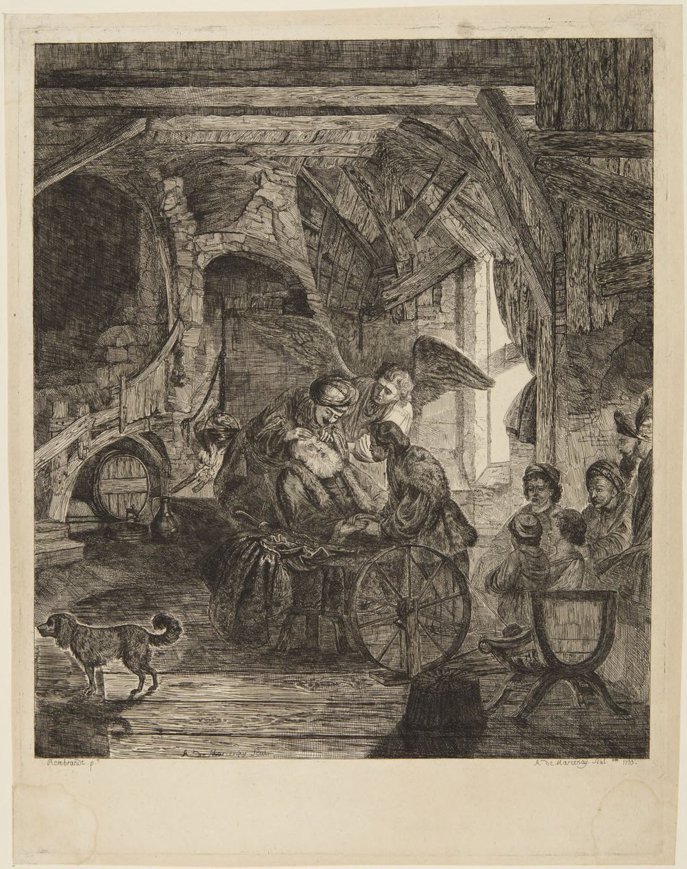 Tobias saa näkönsä takaisin tekijältä Rembrandt van Rijn