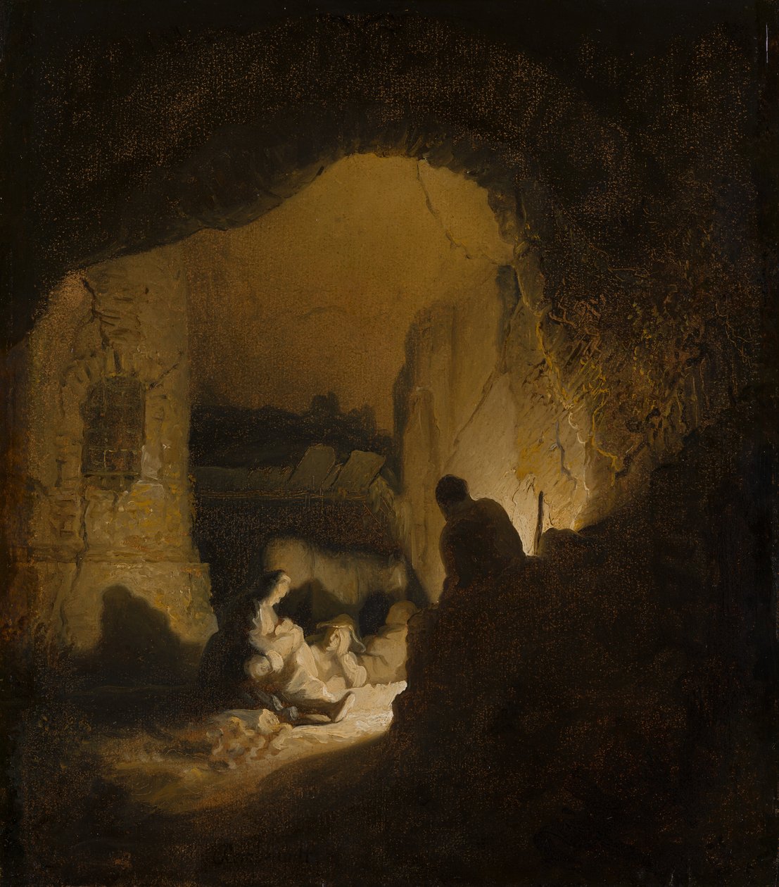 Matkailijat lepäävät tekijältä Rembrandt van Rijn