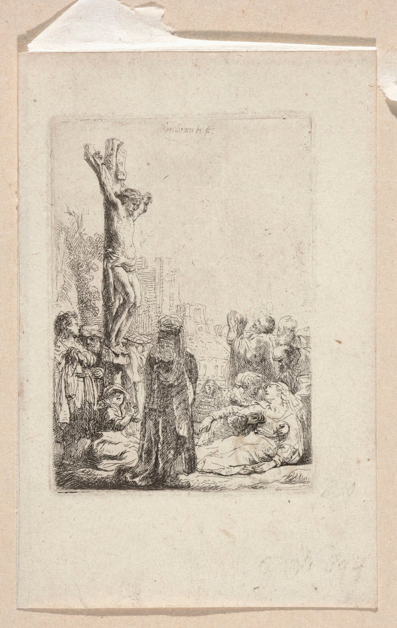 Ristiinnaulitseminen (Pieni levy) tekijältä Rembrandt van Rijn