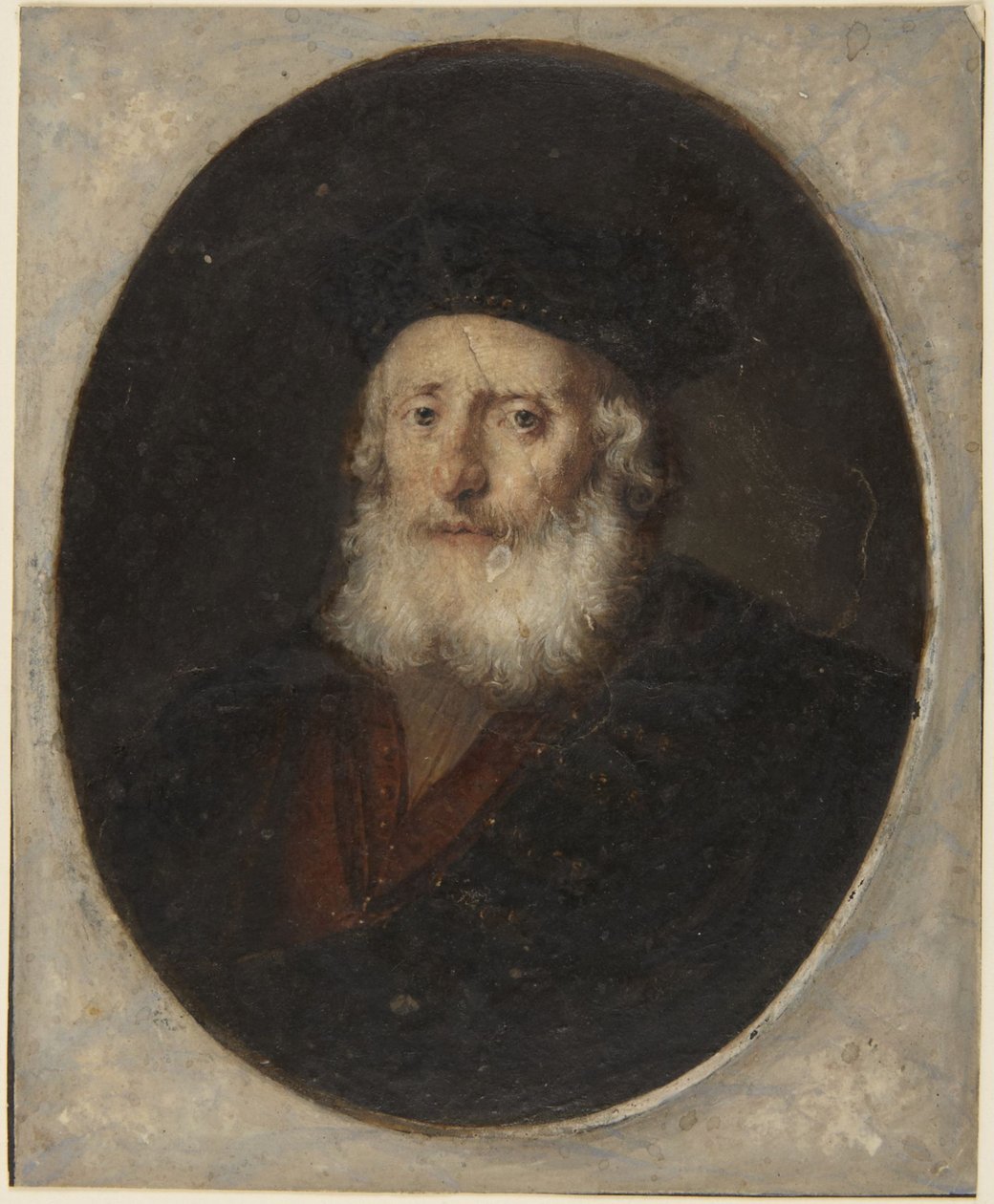 Vanha mies lakki päässä tekijältä Rembrandt van Rijn