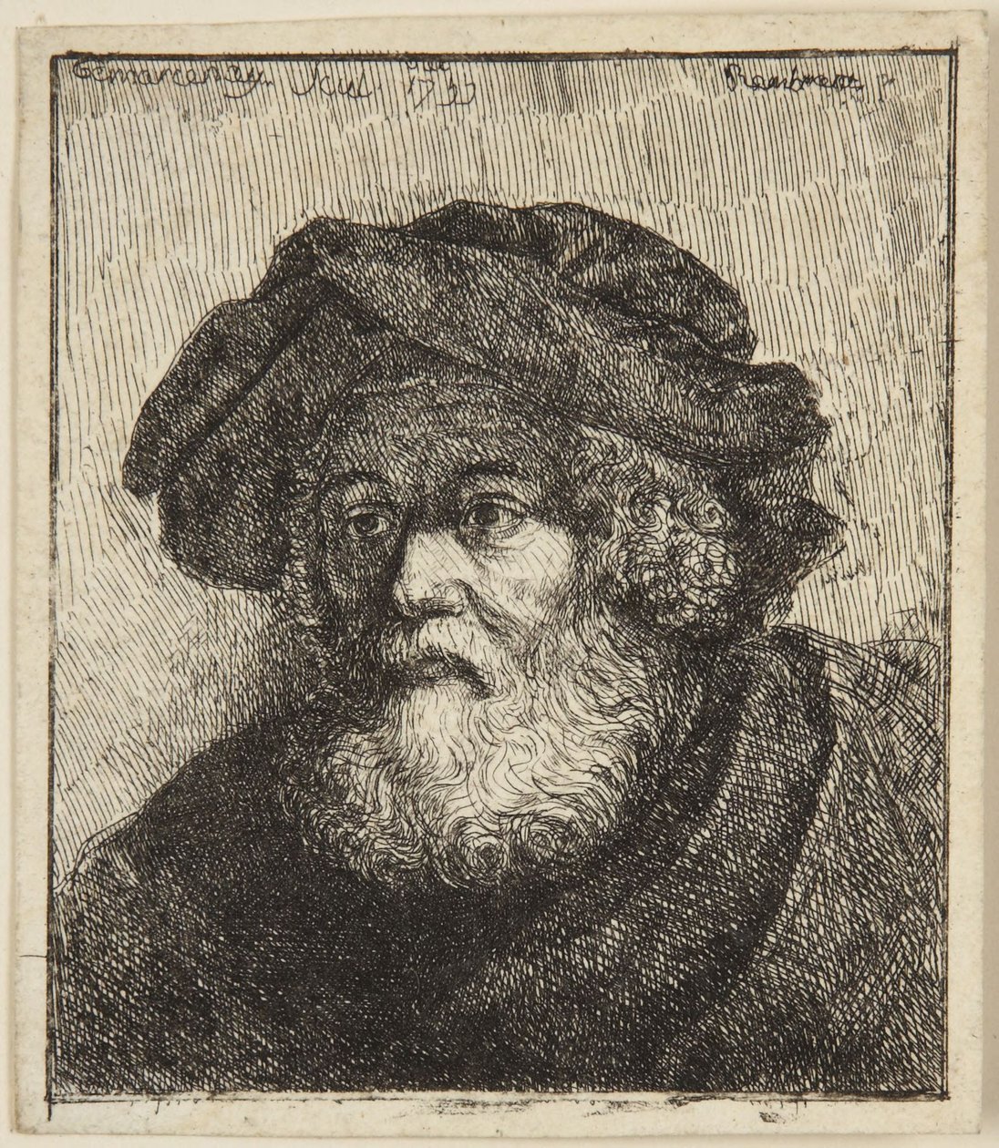 Vanha mies päähineessä tekijältä Rembrandt van Rijn