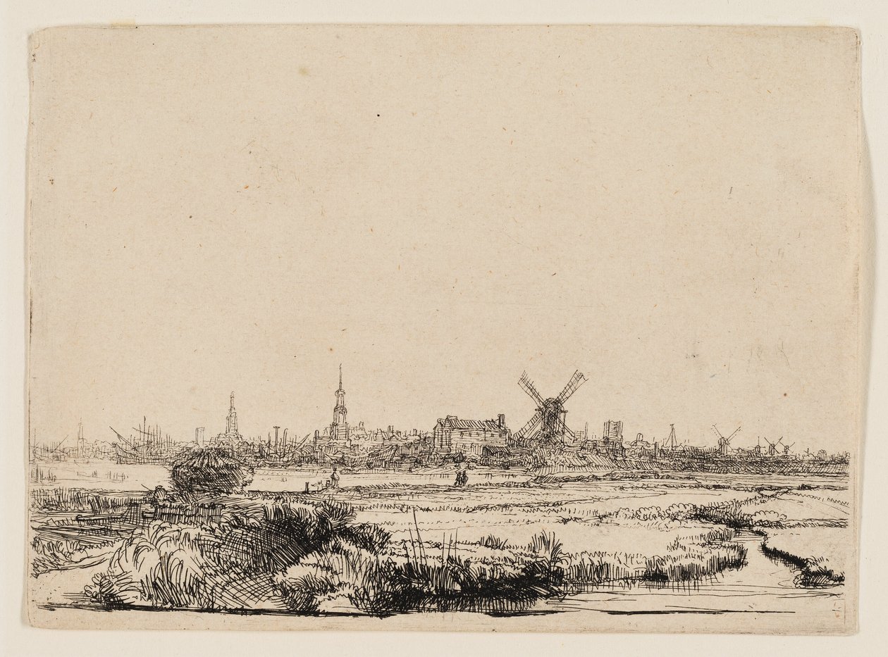 Bøn om regNäkymä Amsterdamiin Kadijknilta. Kulkue i Apennenerne tekijältä Rembrandt van Rijn