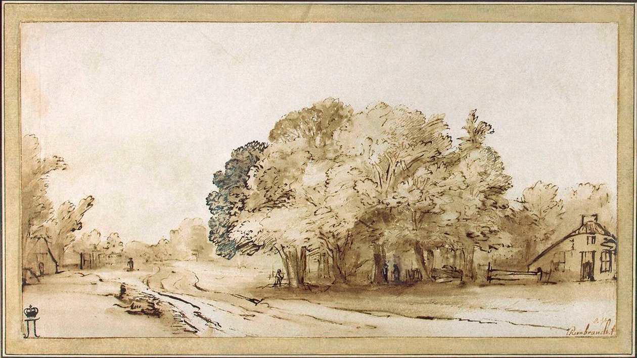 Village Road, c1650. tekijältä Rembrandt van Rijn
