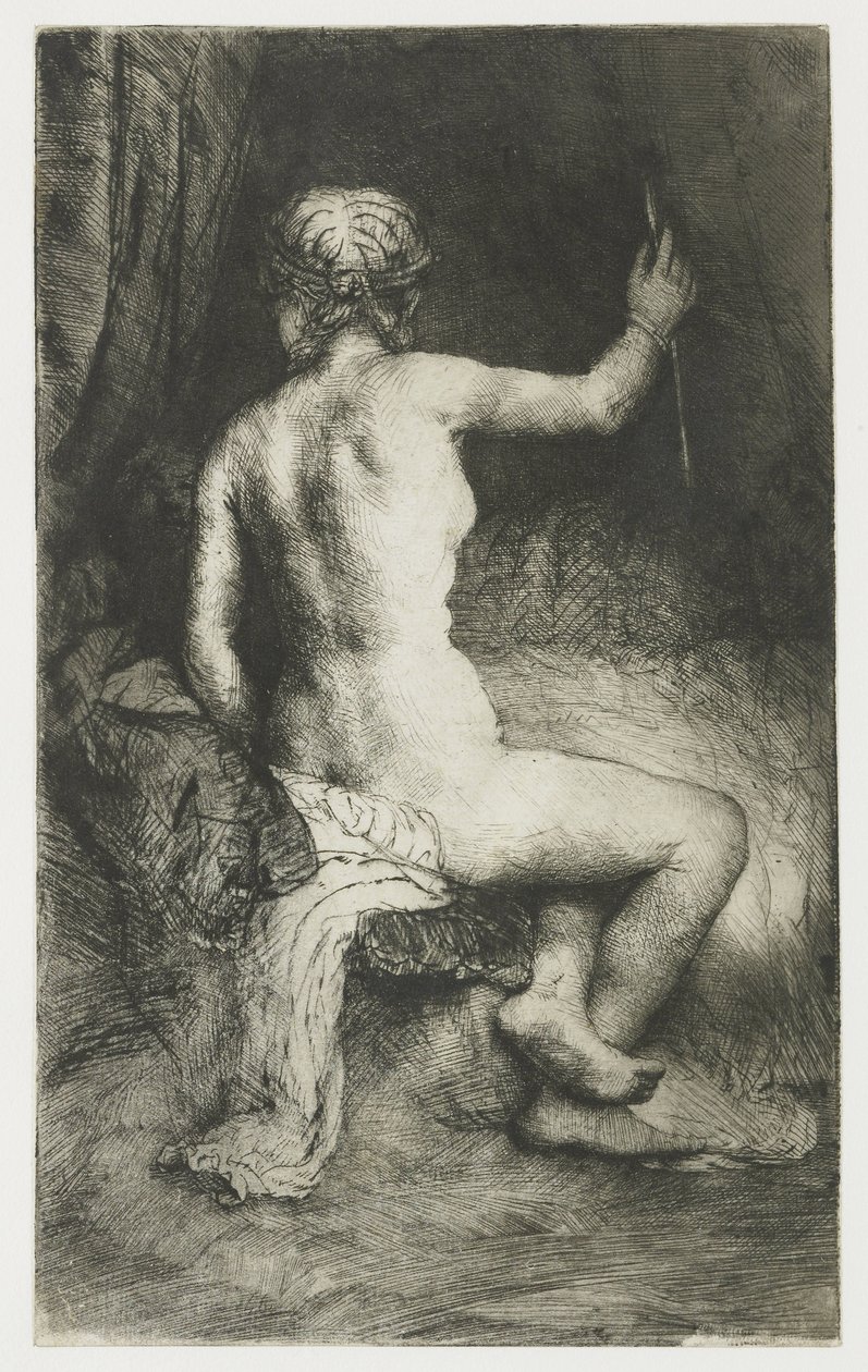 Nainen nuolen kanssa tekijältä Rembrandt van Rijn