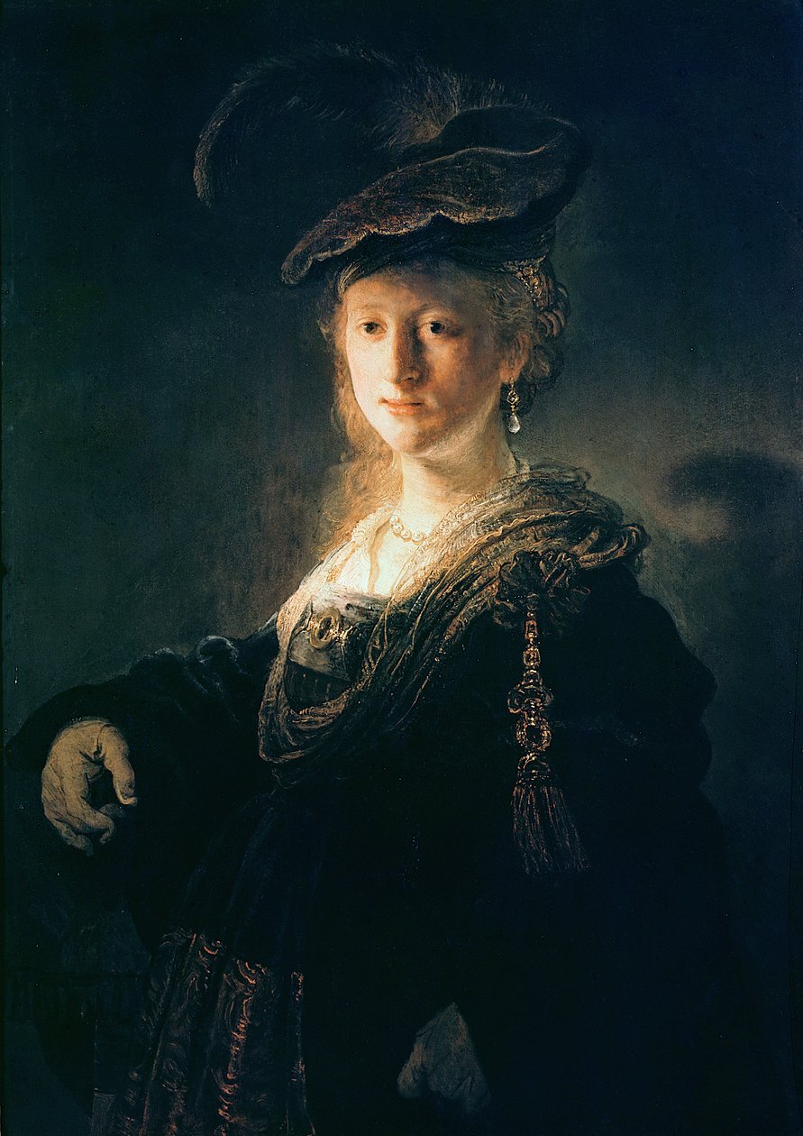 Nuori nainen Fancy Dress tekijältä Rembrandt van Rijn