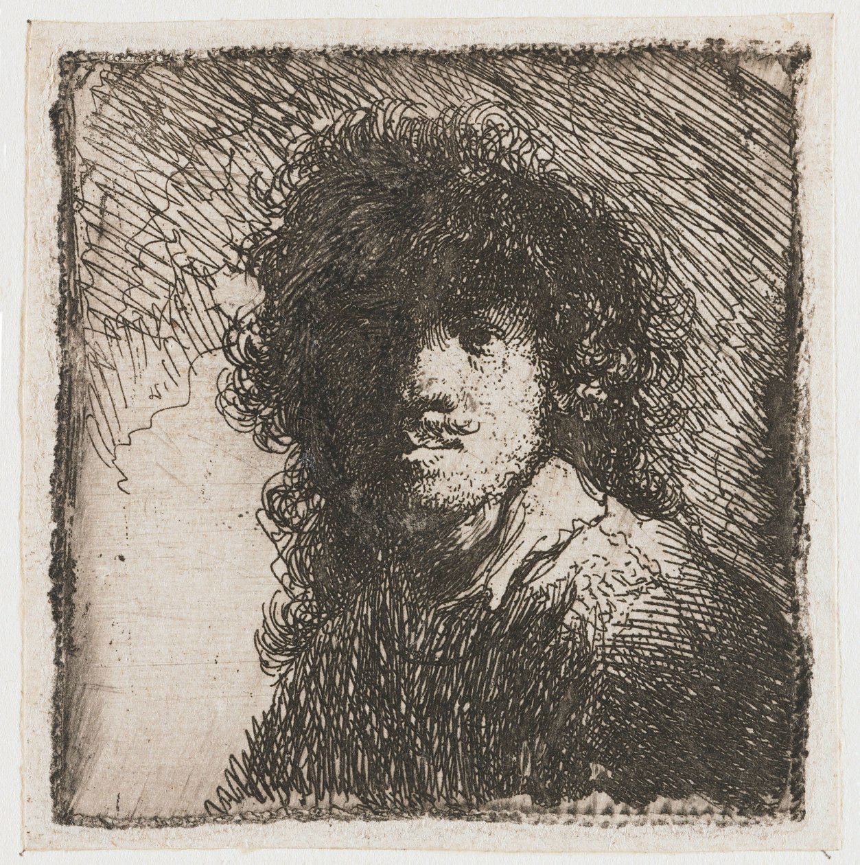 Omakuva paljaalla päällä tekijältä Rembrandt van Rijn